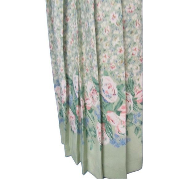 Vintage Leslie Fay floral dress with belt and shoulder pads - Picture 15 of 15